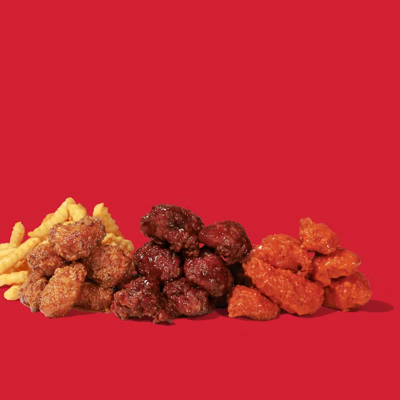 Flight of Saucy Bites with Fries